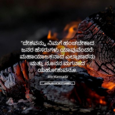 Picture 05 - ಅರಣ್ಯಕಾಂಡ 34:17 KANIRV - “ದೇಶವನ್ನು ನಿಮಗೆ - Bible Verse Picture