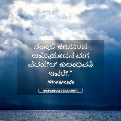 Picture 05 - ಅರಣ್ಯಕಾಂಡ 34:28 KANIRV - ನಫ್ತಾಲಿ ಕುಲದಿಂದ - Bible Verse Picture