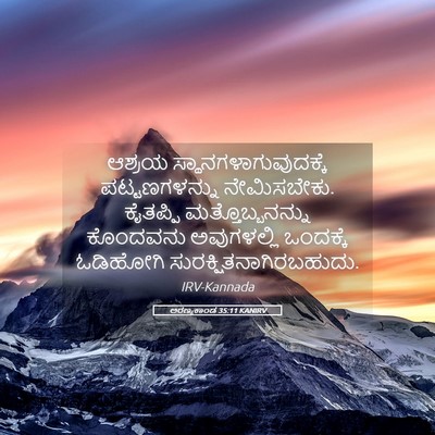 Picture 05 - ಅರಣ್ಯಕಾಂಡ 35:11 KANIRV - ಆಶ್ರಯ - Bible Verse Picture