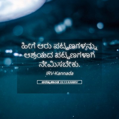 Picture 05 - ಅರಣ್ಯಕಾಂಡ 35:13 KANIRV - ಹೀಗೆ ಆರು - Bible Verse Picture