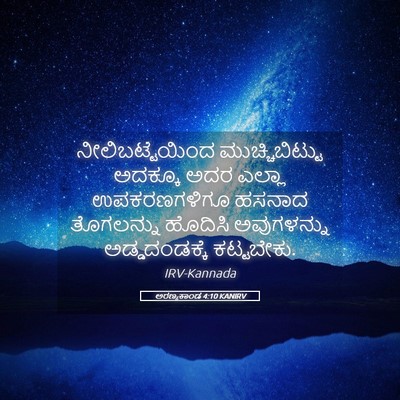 Picture 05 - ಅರಣ್ಯಕಾಂಡ 4:10 KANIRV - ನೀಲಿಬಟ್ಟೆಯಿಂದ - Bible Verse Picture
