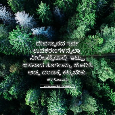 Picture 05 - ಅರಣ್ಯಕಾಂಡ 4:12 KANIRV - ದೇವಸ್ಥಾನದ ಸರ್ವ - Bible Verse Picture