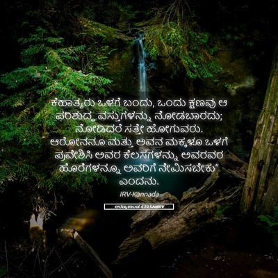 Picture 05 - ಅರಣ್ಯಕಾಂಡ 4:20 KANIRV - ಕೆಹಾತ್ಯರು ಒಳಗೆ - Bible Verse Picture