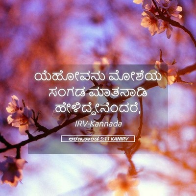 Picture 05 - ಅರಣ್ಯಕಾಂಡ 5:11 KANIRV - ಯೆಹೋವನು ಮೋಶೆಯ - Bible Verse Picture
