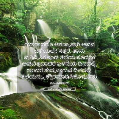 Picture 05 - ಅರಣ್ಯಕಾಂಡ 6:9 KANIRV - ಯಾರಾದರೂ - Bible Verse Picture