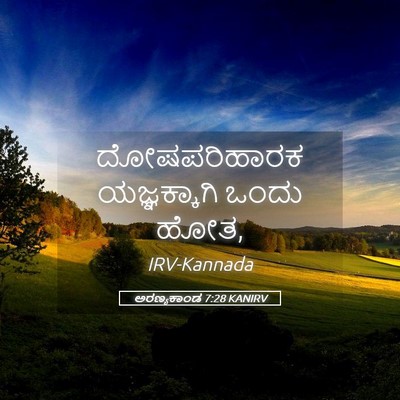 Picture 05 - ಅರಣ್ಯಕಾಂಡ 7:28 KANIRV - ದೋಷಪರಿಹಾರಕ - Bible Verse Picture