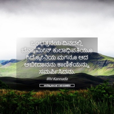 Picture 05 - ಅರಣ್ಯಕಾಂಡ 7:60 KANIRV - ಒಂಭತ್ತನೆಯ - Bible Verse Picture