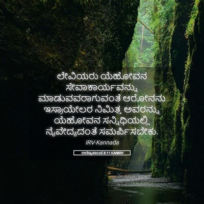 Picture 05 - ಅರಣ್ಯಕಾಂಡ 8:11 KANIRV - ಲೇವಿಯರು ಯೆಹೋವನ - Bible Verse Picture