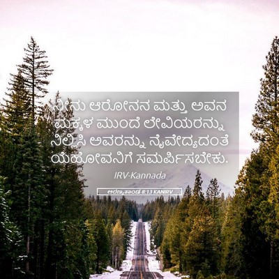 Picture 05 - ಅರಣ್ಯಕಾಂಡ 8:13 KANIRV - ನೀನು ಆರೋನನ ಮತ್ತು - Bible Verse Picture
