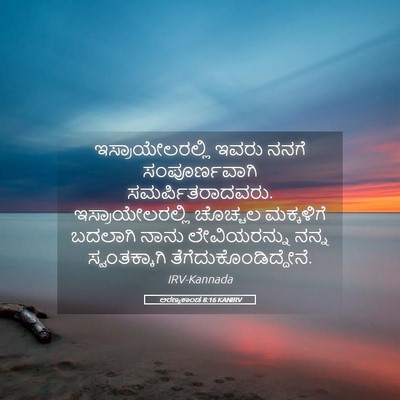 Picture 05 - ಅರಣ್ಯಕಾಂಡ 8:16 KANIRV - ಇಸ್ರಾಯೇಲರಲ್ಲಿ - Bible Verse Picture