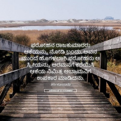 Picture 05 - ಆದಿಕಾಂಡ 12:15 KANIRV - ಫರೋಹನ ರಾಜಕುಮಾರರು - Bible Verse Picture