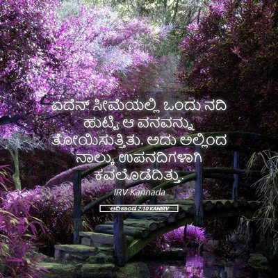 Picture 05 - ಆದಿಕಾಂಡ 2:10 KANIRV - ಏದೆನ್ ಸೀಮೆಯಲ್ಲಿ - Bible Verse Picture