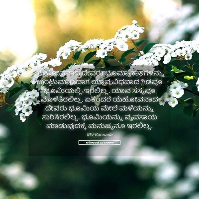 Picture 05 - ಆದಿಕಾಂಡ 2:5 KANIRV - ಯೆಹೋವನಾದ ದೇವರು - Bible Verse Picture