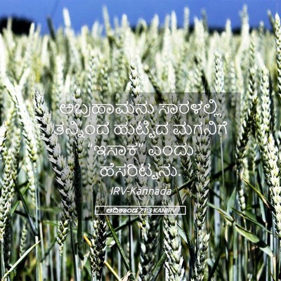 Picture 05 - ಆದಿಕಾಂಡ 21:3 KANIRV - ಅಬ್ರಹಾಮನು - Bible Verse Picture