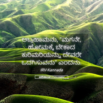 Picture 05 - ಆದಿಕಾಂಡ 22:8 KANIRV - ಅಬ್ರಹಾಮನು, “ಮಗನೇ, - Bible Verse Picture