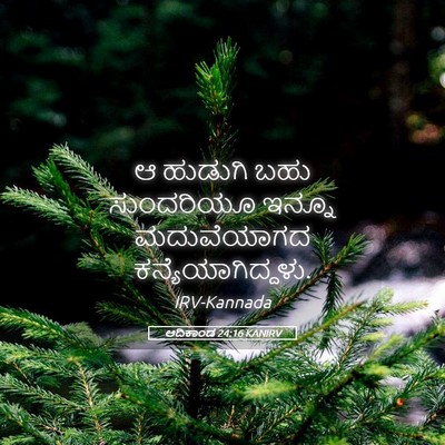 Picture 05 - ಆದಿಕಾಂಡ 24:16 KANIRV - ಆ ಹುಡುಗಿ ಬಹು - Bible Verse Picture