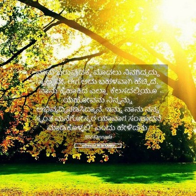 Picture 05 - ಆದಿಕಾಂಡ 30:30 KANIRV - ನಾನು ಬರುವುದಕ್ಕೆ - Bible Verse Picture