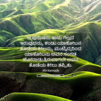 Picture 05 - ಆದಿಕಾಂಡ 32:25 KANIRV - ಆ ಪುರುಷನು ತಾನು - Bible Verse Picture