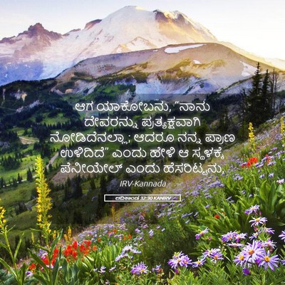 Picture 05 - ಆದಿಕಾಂಡ 32:30 KANIRV - ಆಗ ಯಾಕೋಬನು, “ನಾನು - Bible Verse Picture