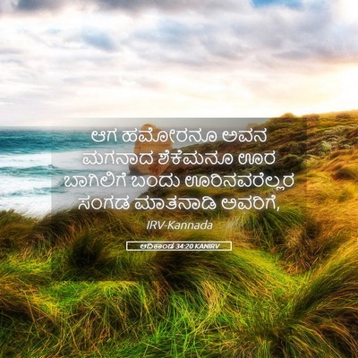 Picture 05 - ಆದಿಕಾಂಡ 34:20 KANIRV - ಆಗ ಹಮೋರನೂ ಅವನ - Bible Verse Picture