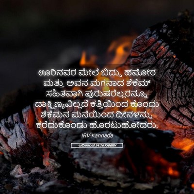 Picture 05 - ಆದಿಕಾಂಡ 34:26 KANIRV - ಊರಿನವರ ಮೇಲೆ - Bible Verse Picture