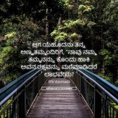 Picture 05 - ಆದಿಕಾಂಡ 37:26 KANIRV - ಆಗ ಯೆಹೂದನು ತನ್ನ - Bible Verse Picture