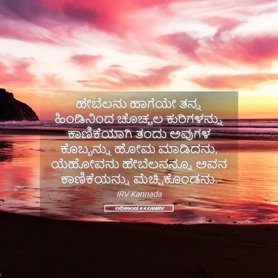 Picture 05 - ಆದಿಕಾಂಡ 4:4 KANIRV - ಹೇಬೆಲನು ಹಾಗೆಯೇ - Bible Verse Picture