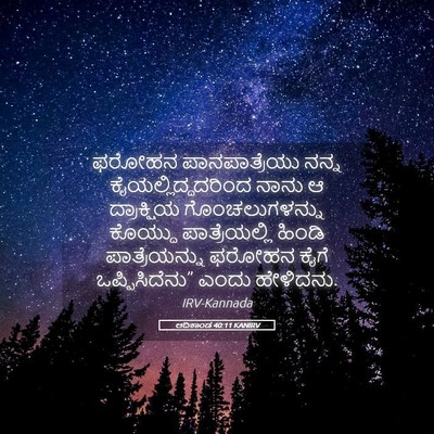 Picture 05 - ಆದಿಕಾಂಡ 40:11 KANIRV - ಫರೋಹನ ಪಾನಪಾತ್ರೆಯು - Bible Verse Picture
