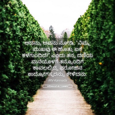 Picture 05 - ಆದಿಕಾಂಡ 40:7 KANIRV - ಅದನ್ನು ಅವನು ನೋಡಿ, - Bible Verse Picture