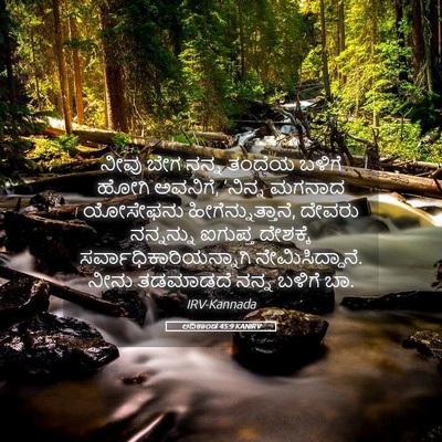 Picture 05 - ಆದಿಕಾಂಡ 45:9 KANIRV - ನೀವು ಬೇಗ ನನ್ನ - Bible Verse Picture