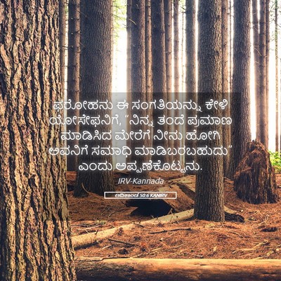 Picture 05 - ಆದಿಕಾಂಡ 50:6 KANIRV - ಫರೋಹನು ಈ - Bible Verse Picture