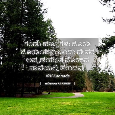 Picture 05 - ಆದಿಕಾಂಡ 7:9 KANIRV - ಗಂಡು ಹೆಣ್ಣುಗಳು - Bible Verse Picture