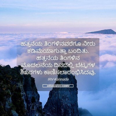 Picture 05 - ಆದಿಕಾಂಡ 8:5 KANIRV - ಹತ್ತನೆಯ - Bible Verse Picture