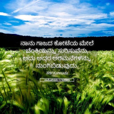 Picture 05 - ಆಮೋಸನು 1:7 KANIRV - ನಾನು ಗಾಜದ ಕೋಟೆಯ - Bible Verse Picture