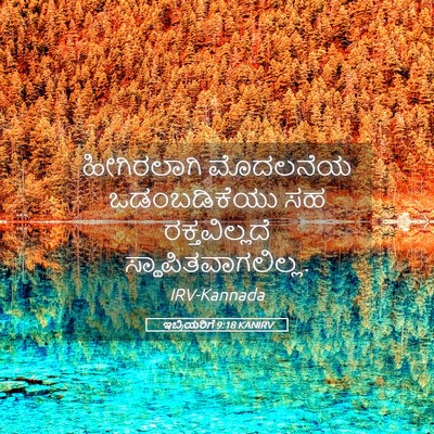 Picture 05 - ಇಬ್ರಿಯರಿಗೆ 9:18 KANIRV - ಹೀಗಿರಲಾಗಿ ಮೊದಲನೆಯ - Bible Verse Picture