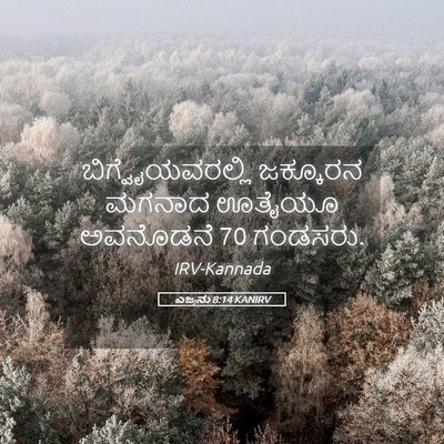 Picture 05 - ಎಜ್ರನು 8:14 KANIRV - ಬಿಗ್ವೈಯವರಲ್ಲಿ - Bible Verse Picture