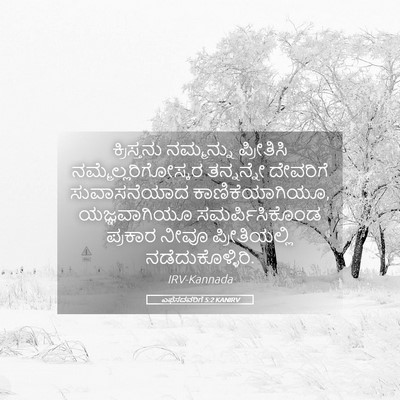 Picture 05 - ಎಫೆಸದವರಿಗೆ 5:2 KANIRV - ಕ್ರಿಸ್ತನು - Bible Verse Picture