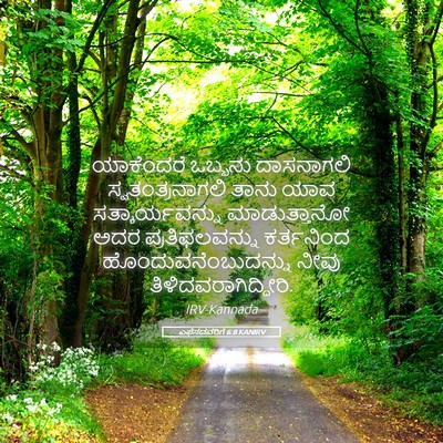 Picture 05 - ಎಫೆಸದವರಿಗೆ 6:8 KANIRV - ಯಾಕೆಂದರೆ ಒಬ್ಬನು - Bible Verse Picture
