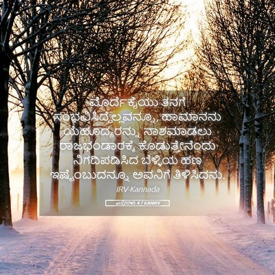 Picture 05 - ಎಸ್ತೇರಳು 4:7 KANIRV - ಮೊರ್ದೆಕೈಯು ತನಗೆ - Bible Verse Picture