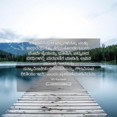 Picture 05 - ಎಸ್ತೇರಳು 6:11 KANIRV - ಹಾಮಾನನು ಆ - Bible Verse Picture
