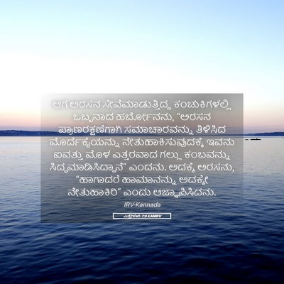 Picture 05 - ಎಸ್ತೇರಳು 7:9 KANIRV - ಆಗ ಅರಸನ - Bible Verse Picture