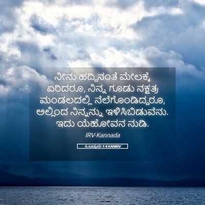 Picture 05 - ಓಬದ್ಯನು 1:4 KANIRV - ನೀನು ಹದ್ದಿನಂತೆ - Bible Verse Picture