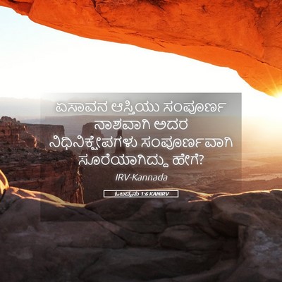 Picture 05 - ಓಬದ್ಯನು 1:6 KANIRV - ಏಸಾವನ ಆಸ್ತಿಯು - Bible Verse Picture