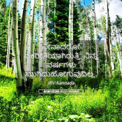 Picture 05 - ಕೀರ್ತನೆಗಳು 102:27 KANIRV - ನೀನಾದರೋ - Bible Verse Picture