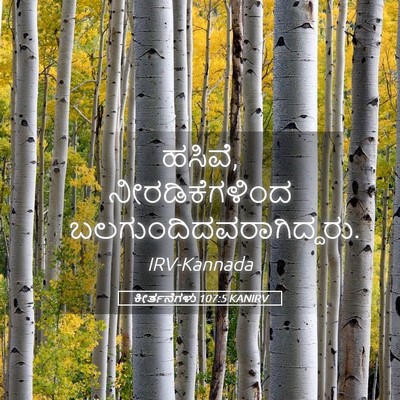 Picture 05 - ಕೀರ್ತನೆಗಳು 107:5 KANIRV - ಹಸಿವೆ, - Bible Verse Picture