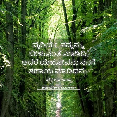 Picture 05 - ಕೀರ್ತನೆಗಳು 118:13 KANIRV - ವೈರಿಯೇ, ನನ್ನನ್ನು - Bible Verse Picture