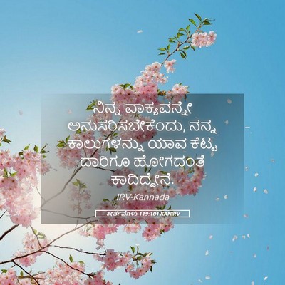Picture 05 - ಕೀರ್ತನೆಗಳು 119:101 KANIRV - ನಿನ್ನ ವಾಕ್ಯವನ್ನೇ - Bible Verse Picture