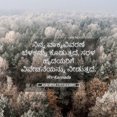 Picture 05 - ಕೀರ್ತನೆಗಳು 119:130 KANIRV - ನಿನ್ನ ವಾಕ್ಯವಿವರಣೆ - Bible Verse Picture