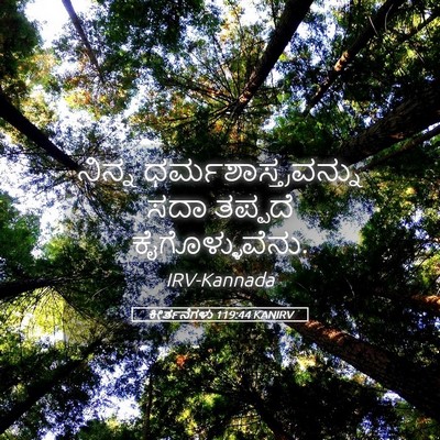 Picture 05 - ಕೀರ್ತನೆಗಳು 119:44 KANIRV - ನಿನ್ನ - Bible Verse Picture
