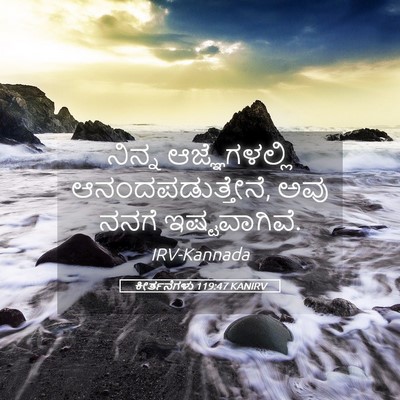 Picture 05 - ಕೀರ್ತನೆಗಳು 119:47 KANIRV - ನಿನ್ನ ಆಜ್ಞೆಗಳಲ್ಲಿ - Bible Verse Picture